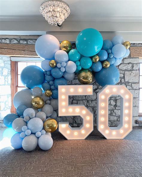 50th anniversary balloon decorations.